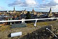 View from atop the tower of the church of St Michael at the North Gate in Oxford, Oxfordshire.