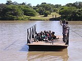 Skela preko rijeke Insiza u Zimbabvu