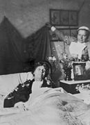 Emmeline Pankhurst with Nurse Pine, c.1913. (22926306562).jpg