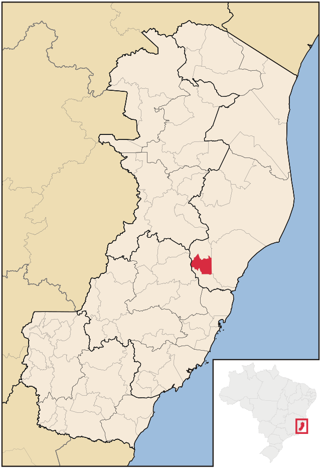 Localização de Ibiraçu no Espírito Santo