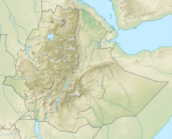 Адис Абеба на мапи Етиопије