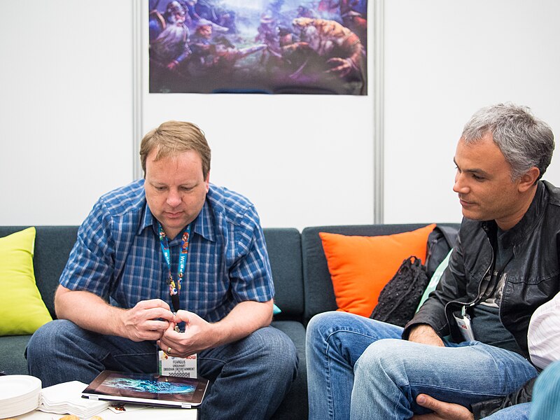 File:Feargus Urquhart and Sergey Orlovsky at E3 2013 (1).jpg