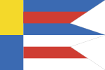 Flag of Vysne Opatske borough in Kosice, Slovakia.svg