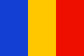 Parthenopean Cumhuriyeti'nin bayrağı, beyaz yerine sarı şeritli Fransız üç renkli bayrağıydı. 19. yüzyılda kabul edilecek olan Romanya bayrağına benzer.