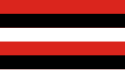 Six-bar flag, alternating red, black and white 1490 to 2011 and 2016 to present