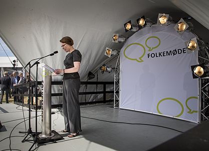 2012 - Winni Grosbøll houdt een toespraak op het hoofdpodium