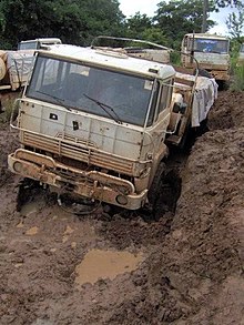 A food aid convoy in the Central African Republic in 2007 Food Convoy in Central African Republic.jpeg