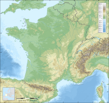 France map Lambert-93 topographic-blank.svg