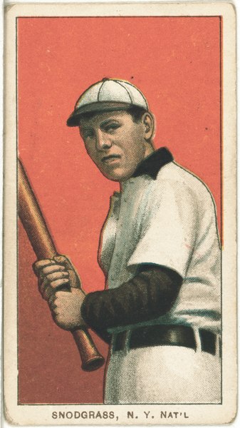 File:Fred Snodgrass, New York Giants, baseball card portrait LCCN2008676514.tif