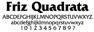 Friz Quadrata Serif font