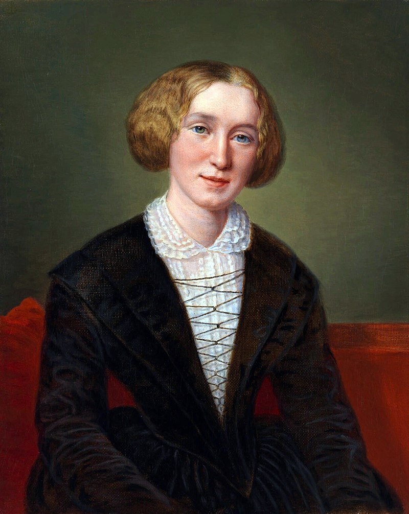 Portrait of George Eliot (Mary Ann Evans) by Francois D'Albert Durade, 1850