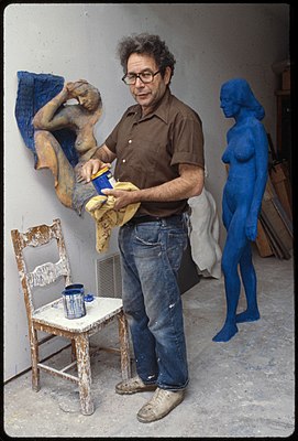 George Segal artist, in New Jersey studio.jpg