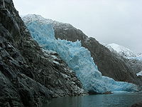 Seracs, Piloto Glacier, Cordillera Darwin, Tierra del Fuego