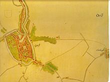 Map of Goes and Kloetinge in 1572. Goes 1572 Minuut+ v Deventer.jpg