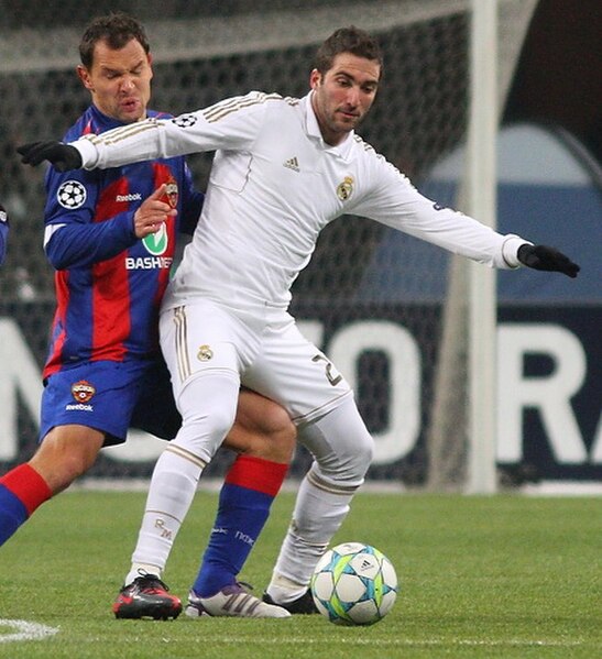 Higuaín in a Champions League game against CSKA Moscow in February 2012