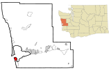 Grays Harbor County Washington Incorporated and Unincorporated areas Westport Highlighted.svg