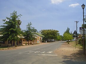 The 5 way stop at the center of town