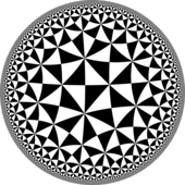 Tessellation by triangles with angles p/2, p/4 and p/5 H2checkers 245.png