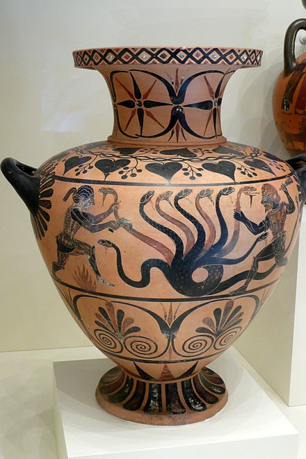 Water jar with Herakles and the Hydra, c. 525 BC