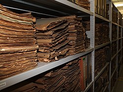 Filing shelves in the Herne City Archives