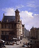 Het Toreken op de Vrijdagmarkt in Gent, François-Joseph Boulanger, 1845, Koninklijk Museum voor Schone Kunsten Gent, 1978-U.jpg