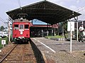 名鉄本揖斐駅に停車中のモ755号車