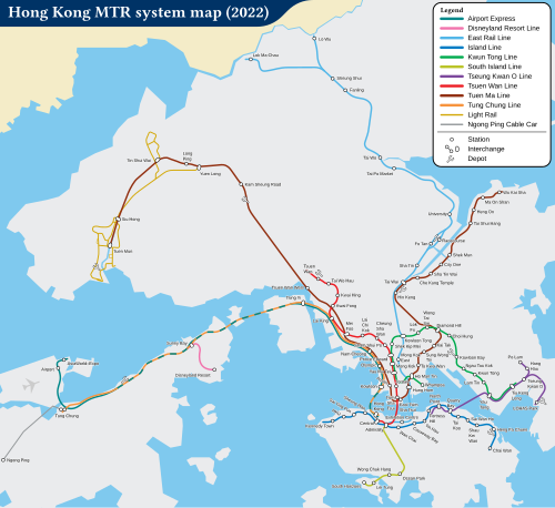 MTR network map 2009