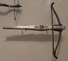 Hunting crossbow of about 1590 made in Southern Germany.