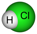 塩化水素（塩酸の溶質）のモデル