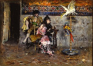 Il Matador (Coppia in abito spagnolo con due pappagalli) di Boldini Giovanni.jpg
