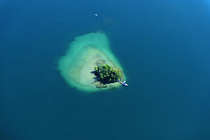 Insel Schönenwirt von oben