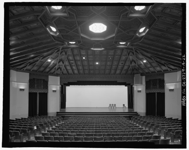 File:Interior, looking east to the stage from the promenade (rear aisle). - San Bernardino Valley College, Auditorium, 701 South Mount Vernon Avenue, San Bernardino, San Bernardino County HABS CA-2729-A-22.tif