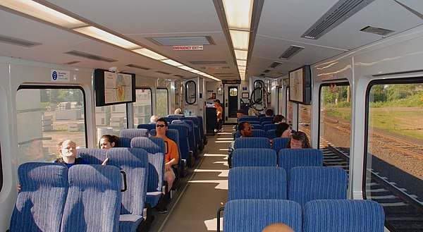 Interior of a Colorado Railcar WES train