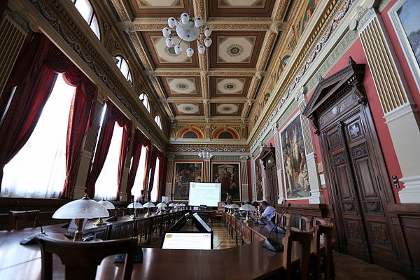 Rector's Council Hall of Budapest Business School, the first public business school in the world, founded in 1857