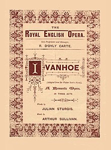 Title page of the program booklet for the world premiere