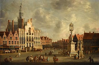 De markt te Den Bosch (Jan Abrahamsz. Beerstraaten, 1665)