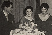 John Gavin, Louella Parsons and Sophia Loren (April 1959)