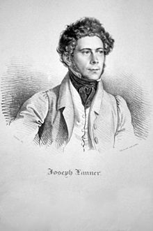 Joseph Lanner, Lithographie von Josef Kriehuber, um 1825