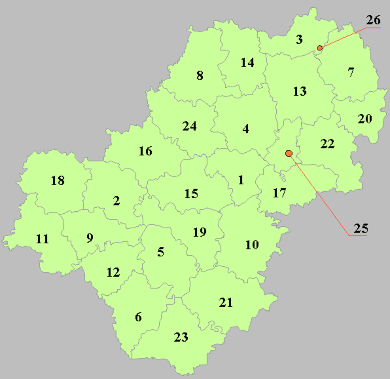 Подробная карта калужская область