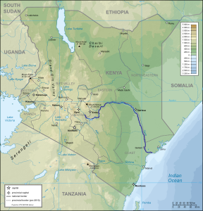 Kenya - River Tana location map.svg