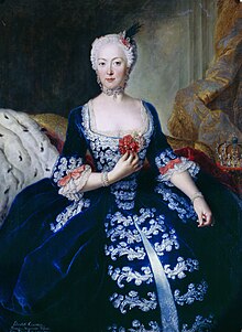 Elisabeth Christine Herzogin zu Braunschweig und Lüneburg, preußische Königin 1740–1786, auf einem Porträt von Antoine Pesne, um 1739 (Quelle: Wikimedia)