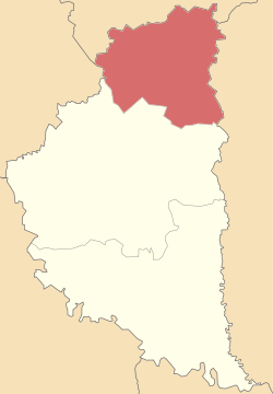 Piirin sijainti Ternopilin alueen kartalla