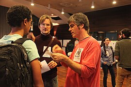 At right, with Wouter Tebbens, at La Comunificadora 2th meetup 2016