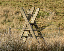 Ladder stile in Snowdonia