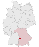 Lokasi Landkreises Dillingen a.d.Donau di Jerman