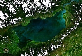Озеро Ісабаль з космосу