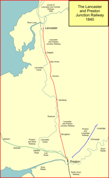 The Lancaster and Preston Junction Railway in 1840 Lanc&Preston.png