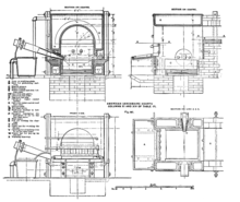 A diagram of a Lancashire hearth, 1890 Lancashire hearth drawing.png