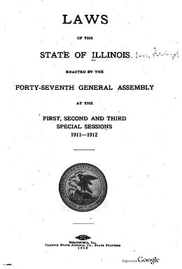 Title page of the 1912 Laws of Illinois