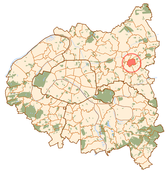 勒兰西在大巴黎都会区内的位置